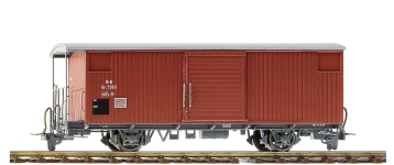 BEMO 2293128 - H0m - Gedeckter Güterwagen, Gbk-v, RhB, Ep. III - Wagen 3